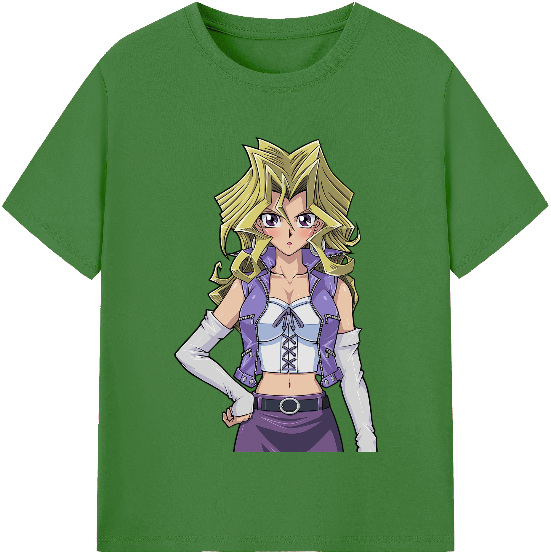 （画像用） 遊☆戯☆王 Yu-Gi-Oh! レディースカジュアルプリントTシャツ（綿100％）